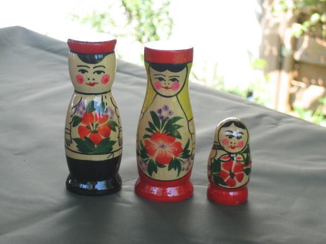AA37D-F. Solid Semenov Doll Trio 3.25” & 1.75” 3pc