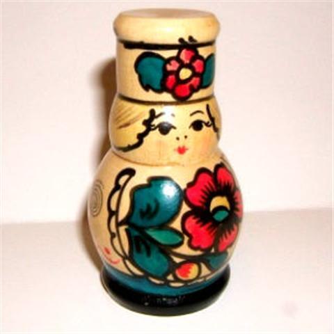 AC27. Polkhov Toothpick box - Flat Head Doll 3.75"