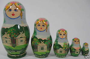 AG25. Nolinsk Russian Inlaid Straw Houses 6.5” 5n