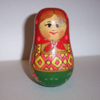 AH12. Kalinin Large Roly Poly Chime Doll 5"