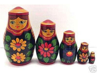 AJ06. Brest Romashki Maidens 5 piece 3 1/2 inches