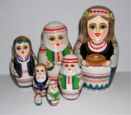 AJ96. Traditional Belarusian Girls 5.5” 7n