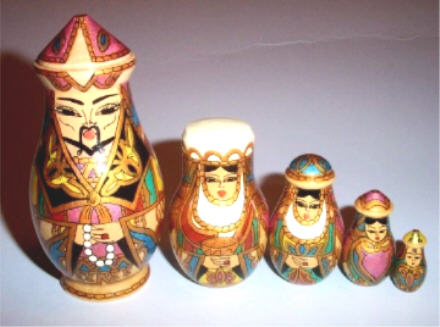 AZ01A. Intricate Kazakh Khan (purple) 5n, 5"