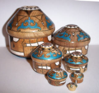 AZ10. Kazakhstan Yurta House 7n 4.25"