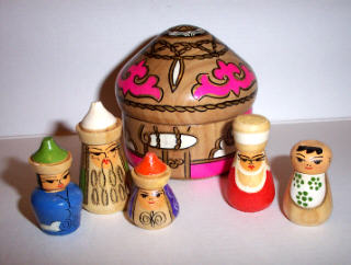 AZ11. Kazakhstan Yurta with People 3"