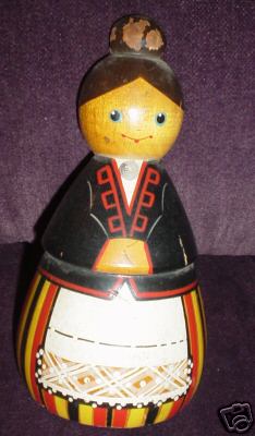 BA29. Vintage Russian Salvo Wall Doll 5.75"