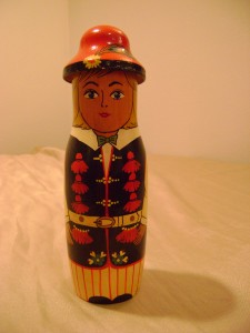 BA87. Vintage Stroj Krakowski Doll with Hat 9.5”