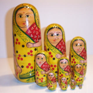 DA13. India Large Maidens 10n 8"
