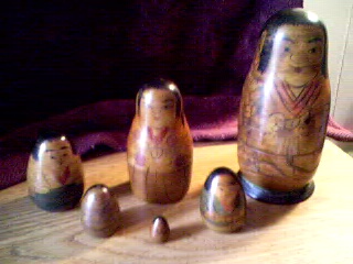DC11. Satsuma Style Nested Dolls 6 nest, 5.5"
