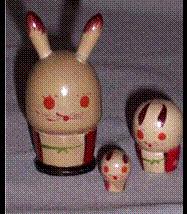 DC45. Nesting Shackman Bunny Rabbit 2.5" 3n