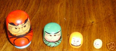 DC67. Very Rare Colorful Darumas 4n