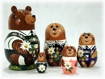 HG03. Alpine Bear Doll 5pc./5"