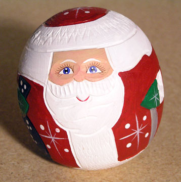 HG24. Holly Jolly Santa Sphere 4"