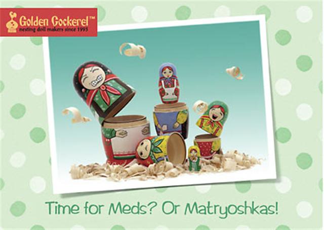 HG38C Postcard: Stress Reliever Matryoshka HG38C Postcard: Stress Reliever Matryoshka
