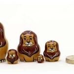 HG41. Miniature Lion Nesting Doll 1” 5n HG41. Miniature Lion Nesting Doll 1” 5n