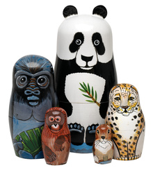 HN37. Endangered Species Nesting Dolls 5.5" 5n HN37. Endangered Species Nesting Dolls 5.5" 5n
