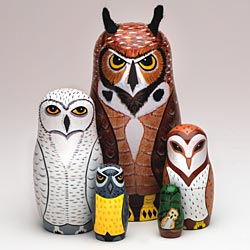 HN63. Bits & Pieces - Hootsy Nesting Owls 5.25” 5n HN63. Bits & Pieces - Hootsy Nesting Owls 5.25” 5n