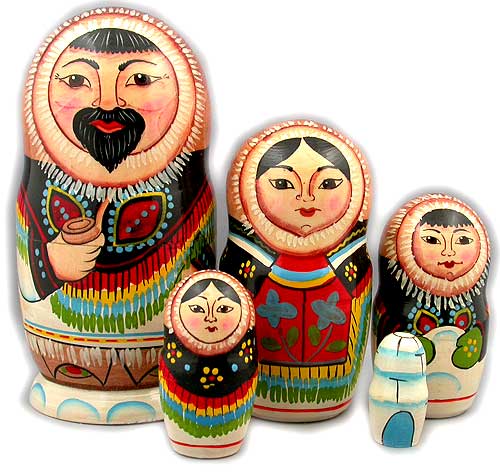 HQ01. Inuit Eskimo Family 6" 5n HQ01. Inuit Eskimo Family 6" 5n