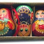 HQ10-2. Matryoshka Christmas Ornaments 2", 7pc HQ10-2. Matryoshka Christmas Ornaments 2", 7pc