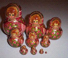 JA07. Red/Gold potbelly 10n - pink roses