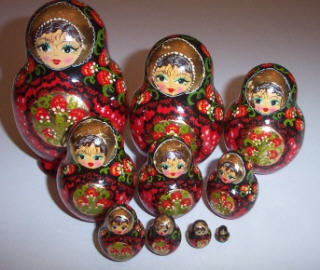 JA08. Strawberries - gold Khokhloma style, 10n 5"
