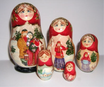 JA30. Winter Scene Art Doll 5" 5n JA30. Winter Scene Art Doll 5" 5n