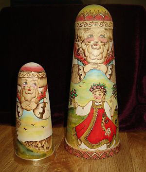 JA42. Highly detailed wood burned Art Doll 8” 2n