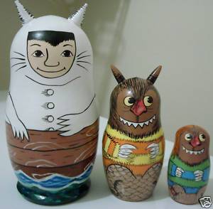 JA58. Where the Wild Things Are Nesting Dolls 6” 3n
