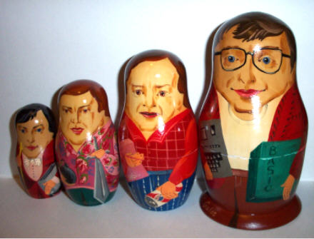 JC20. Original Bill Gates Nesting Dolls 7.5" 4n