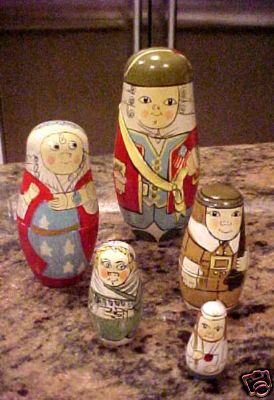 JC38. American Revolution Nesting Dolls 6” 5n JC38. American Revolution Nesting Dolls 6” 5n