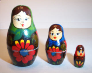 MA07. Small Brest Style Nesting Doll 2" 3n