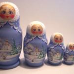 MA21. Pastel Snow Scene Maidens 5n 6" MA21. Pastel Snow Scene Maidens 5n 6"