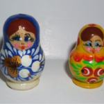 MA46A & B. Tiny Pair of Russian Dolls 1.5” 2pc MA46A & B. Tiny Pair of Russian Dolls 1.5” 2pc