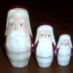 MC03. Rustic Textured Santas 5.5" 3 nest MC03. Rustic Textured Santas 5.5" 3 nest