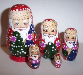MC08. Sparkling Woodburned Santa 3.5" 5n