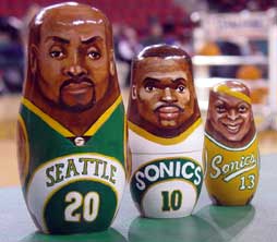 MS01, 02, 03. Seattle Supersonics Dolls - each given at different games MS01, 02, 03. Seattle Supersonics Dolls - each given at different games