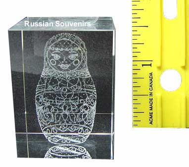 PA01. Laser Crystal Cube - 3D - "Matreshka" 1.5"