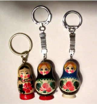 PC01. Russian Matreshka Key Chains (4)