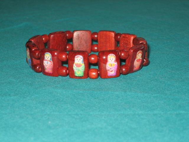 PE10. Wooden Nesting Doll Bracelet
