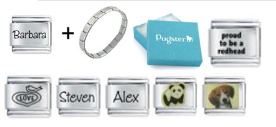 PE12-2. Pugster Italian Charm and Bracelet