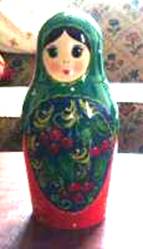PJ45. Rare Russian Doll Coffee Grinder 10.5"