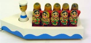 PK04. Semenov Boat Pull Toy 3.75" 5n