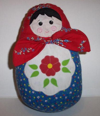 PK06. Russian Matryoshka plush pillow 10"
