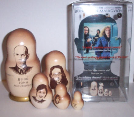RC02. Being John Malkovich VHS & Nesting Doll set