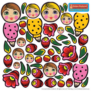 TA09.2. Sticker Artwork Volga Maiden - Sticker Sheet