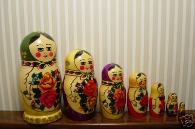 XX05. Colorful Art Exhibit Semenov Maidens 6.5” 7n